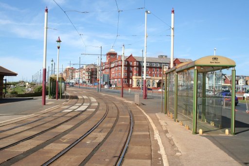 Blackpool Tramway tram stop at Gynn Square