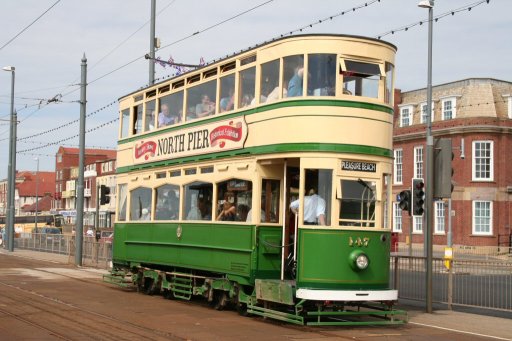 Blackpool Tramway tram 147 at Bispham