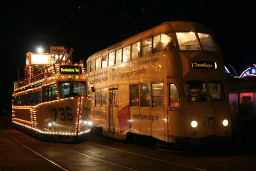 Blackpool Tramway tram illuminations at North Pier