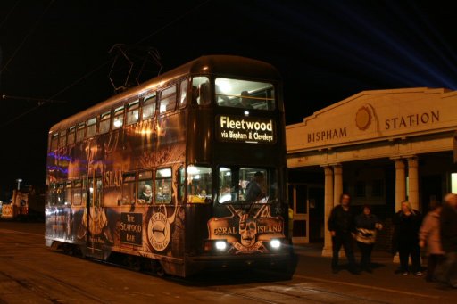 Blackpool Tramway tram 707 at Bispham stop