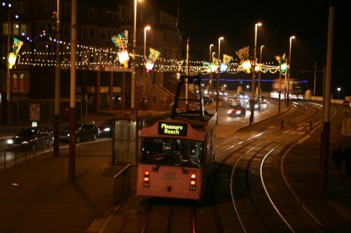 Blackpool Tramway tram 641 at Gynn Square stop