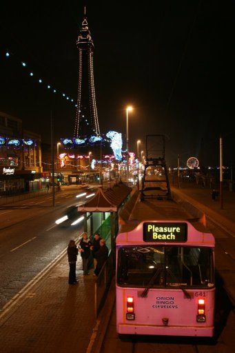 Blackpool Tramway tram 641 at North Pier stop