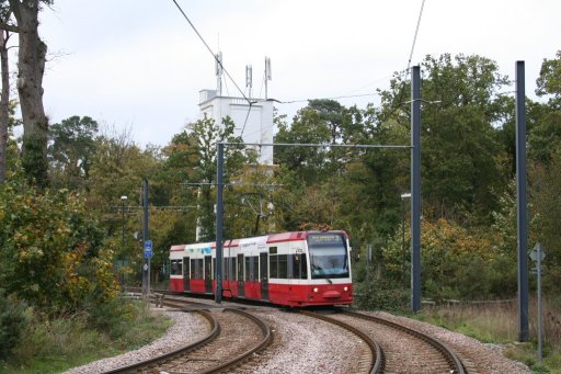 Croydon Tramlink  Addington route at Heathfield