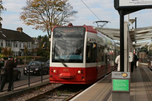 Croydon Tramlink tram sjp at Beckenham Junction stop