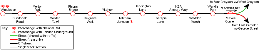 Map of Wimbledon route