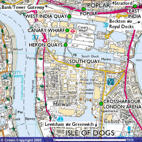 Isle of Dogs OS map