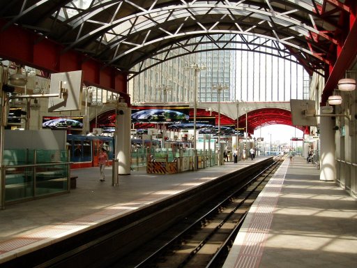 Docklands Light Railway station at Canary Wharf