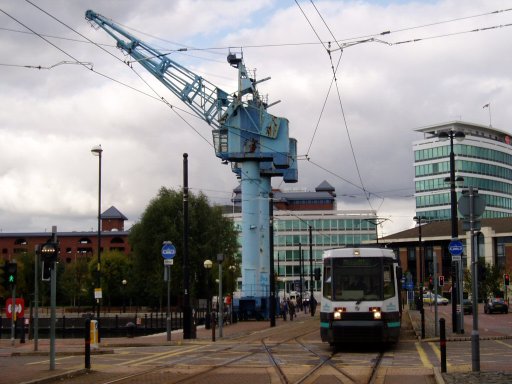 Metrolink Eccles route at near Salford Quays
