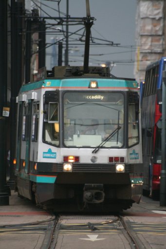 Metrolink tram 1012 at Mosley Street