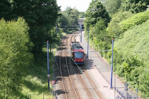 Midland Metro lineone at north of Lodge Road, West Bromwich Parkway