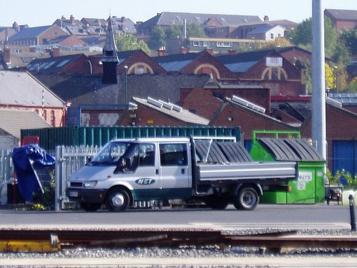Nottingham Express Transit ancillary vehicle at Wilkinson Street depot