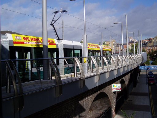 Nottingham Express Transit tram stop at Station Street