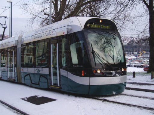 Nottingham Express Transit tram 215 at The Forest