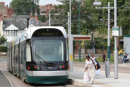 Nottingham Express Transit tram 212 at The Forest stop