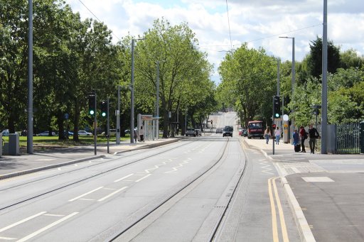 Nottingham Express Transit tram stop at Rivergreen