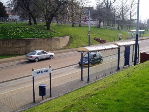 Sheffield Supertram tram stop at Park Grange