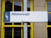 thumbnail picture of Sheffield Supertram sign at Hillsborough stop