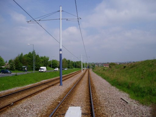 Sheffield Supertram Route at Waterthorpe