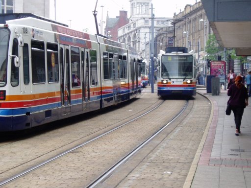 Sheffield Supertram Route at High Street