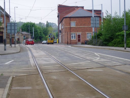 Sheffield Supertram Route at Shalesmoor