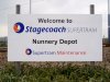 thumbnail picture of Sheffield Supertram sign at Nunnery depot