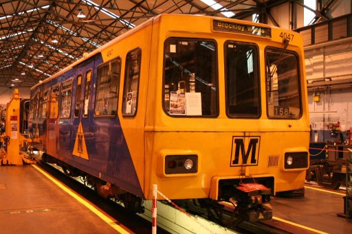 Tyne and Wear Metro unit 4047 at Gosforth depot