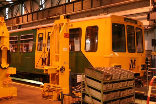 Tyne and Wear Metro unit 4051 at Gosforth depot