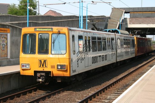 Tyne and Wear Metro unit 4038 at Palmersville station
