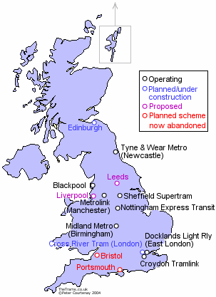 map of tramways