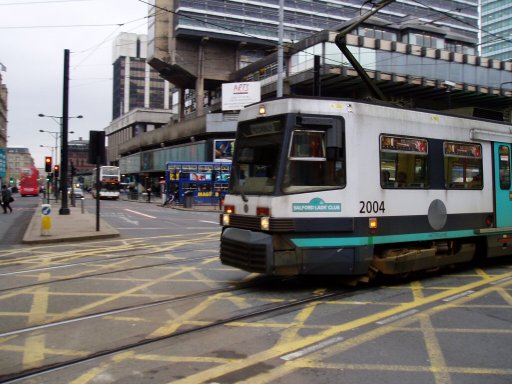 Metrolink tram 2004 at Portland Street